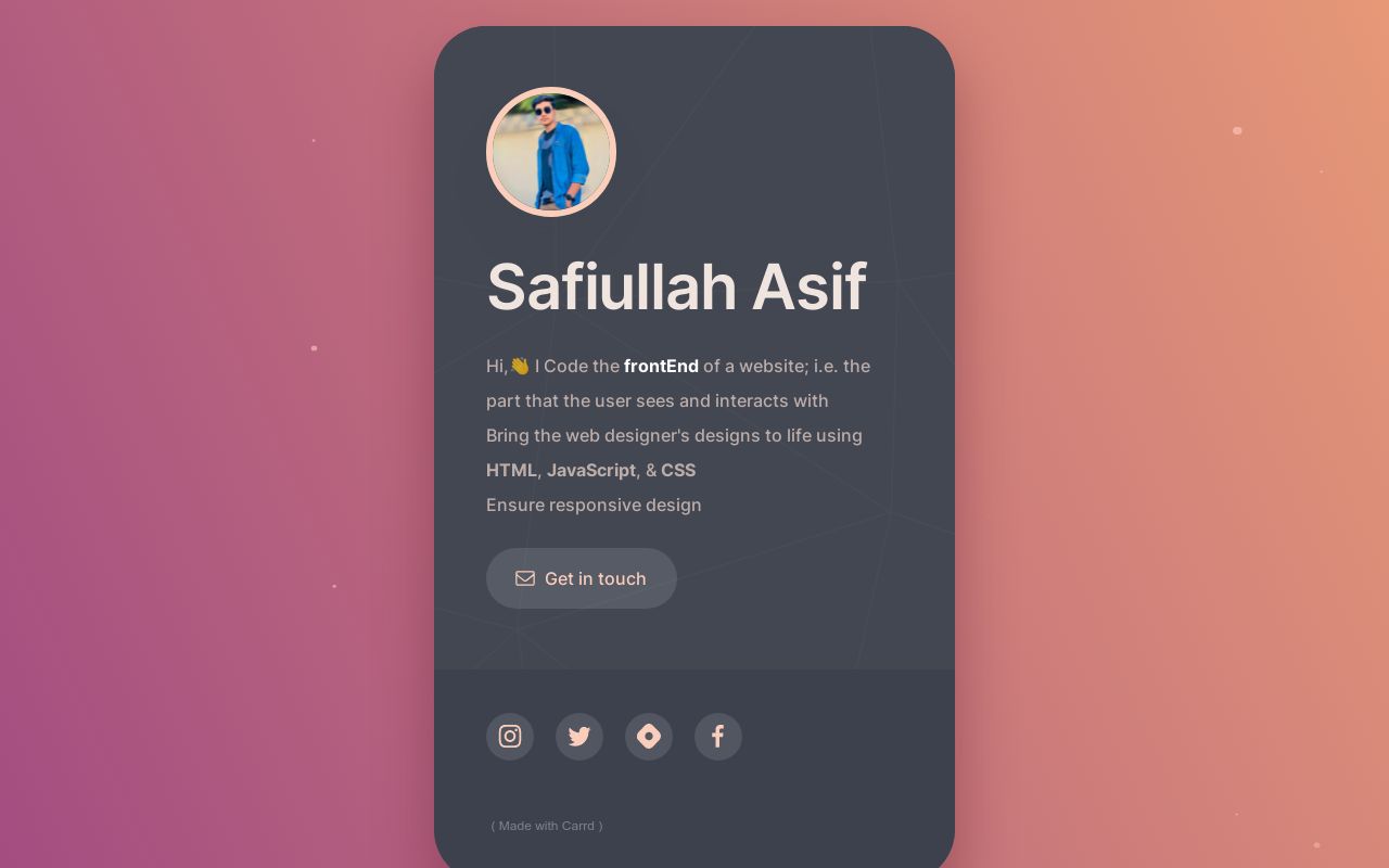 Carrd profile picture for @safiullah